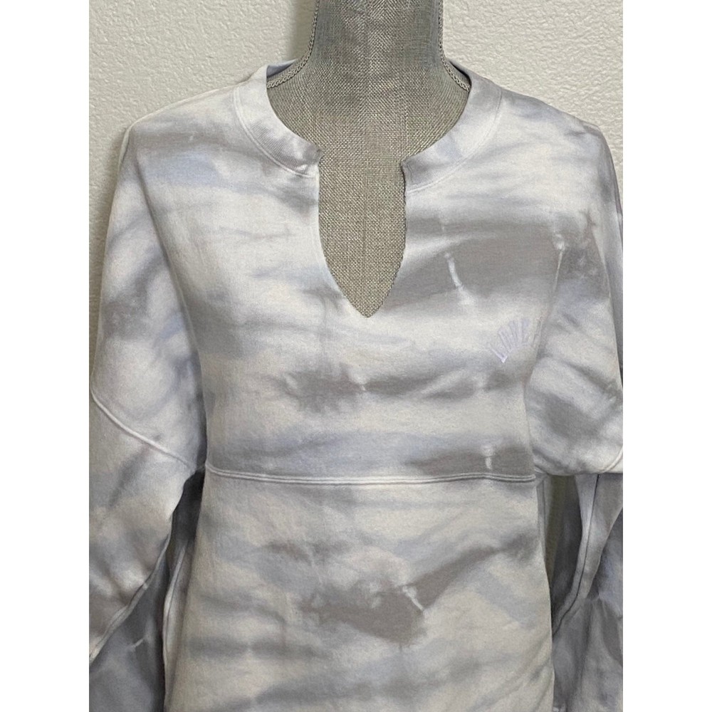 Victoria Secrets PINK Varsity Notch neck grey pullover crew/V neck size XS